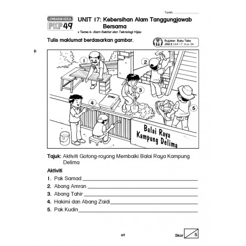 Tahun 2 Lembaran Kerja PKP Bahasa Melayu